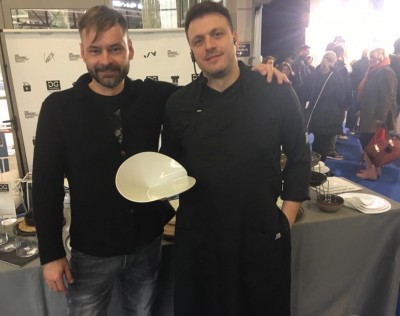 Chef Mate Janković & dizanerski krožniki DukeGroup
